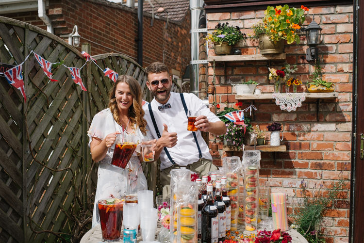 Homemade Street Party Back Garden Wedding http://www.foxmoonphotography.com/