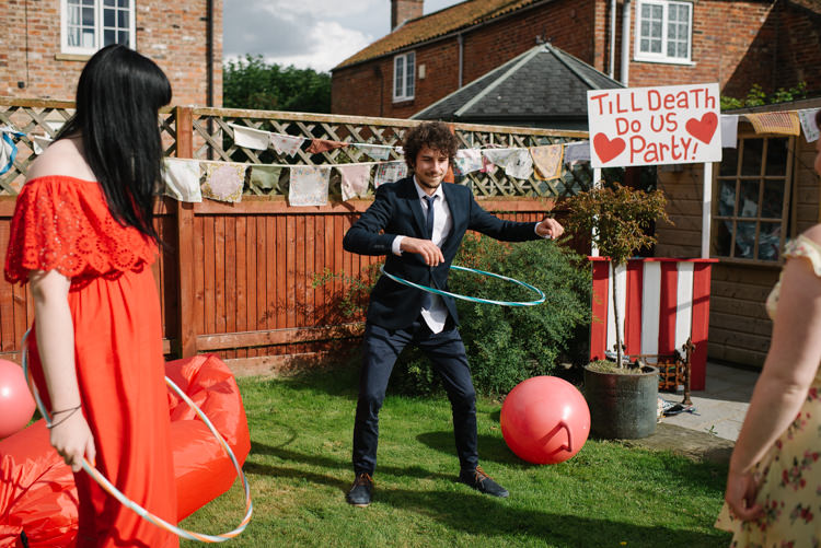 Homemade Street Party Back Garden Wedding http://www.foxmoonphotography.com/