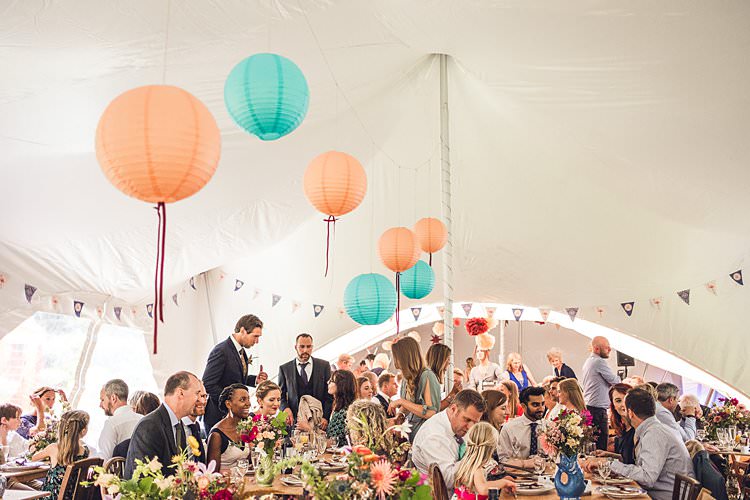 Stretch Tent Marquee Paper Lantern Ribbon Bunting Indie Back Garden Bespoke Party Wedding https://www.babbphoto.com/