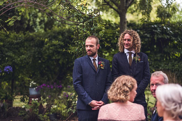 Groomsmen Navy Three Piece Paisley Tie Blue Indie Back Garden Bespoke Party Wedding https://www.babbphoto.com/