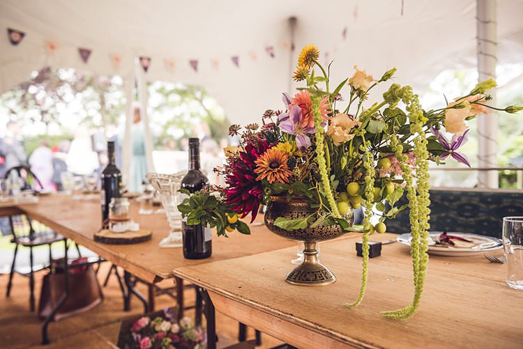 Wild Flower Floral Display Table Centre Urn Indie Back Garden Bespoke Party Wedding https://www.babbphoto.com/