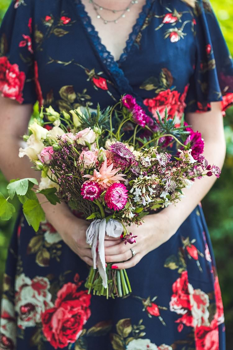 Bridesmaid Bouquet Wild Flower Floral Indie Back Garden Bespoke Party Wedding https://www.babbphoto.com/