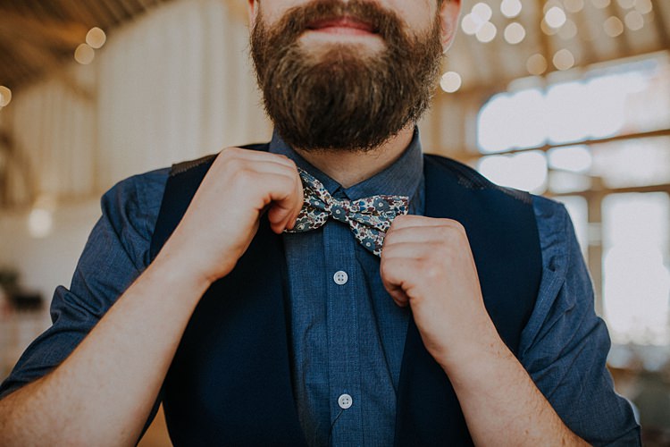 Floral Bow Tie Groom Banquets Bonfires Autumn Wedding Ideas https://lolarosephotography.com/