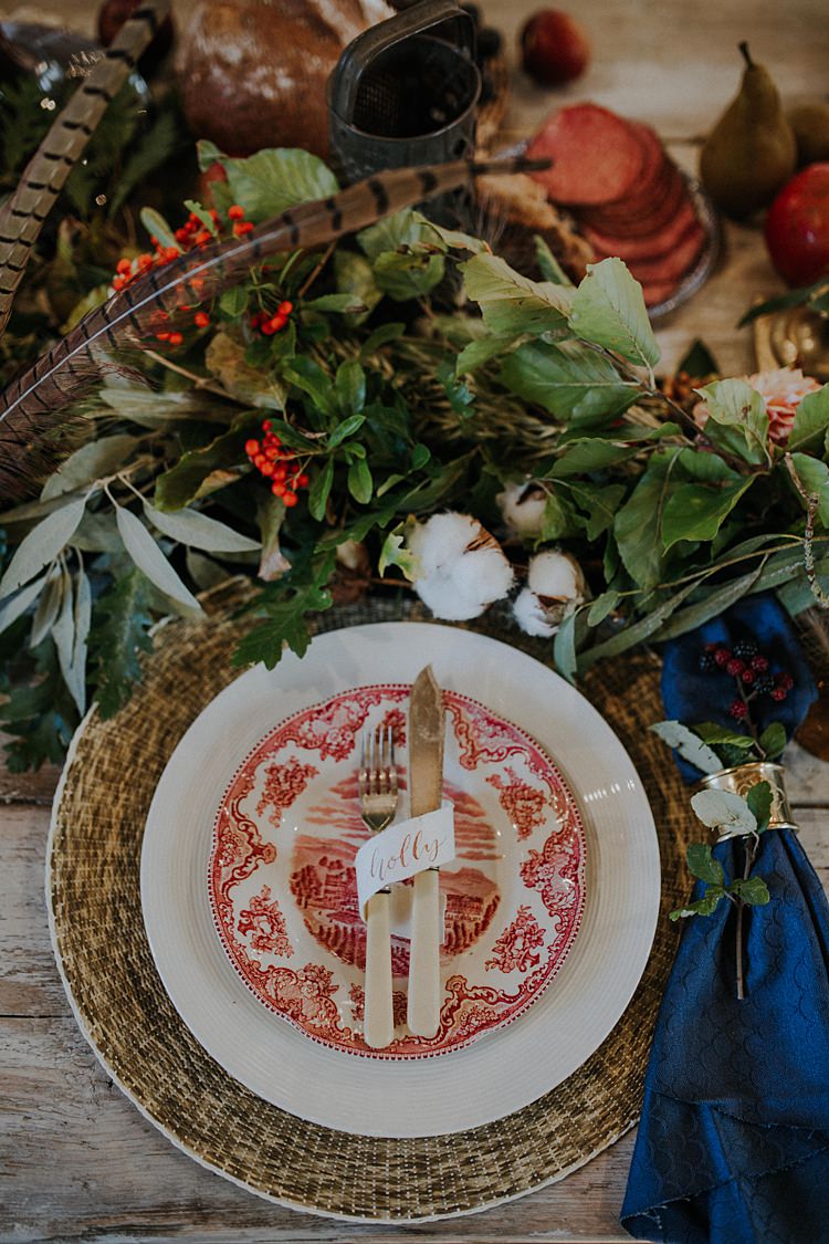 Plates Cutlery Place Setting Decor Banquets Bonfires Autumn Wedding Ideas https://lolarosephotography.com/