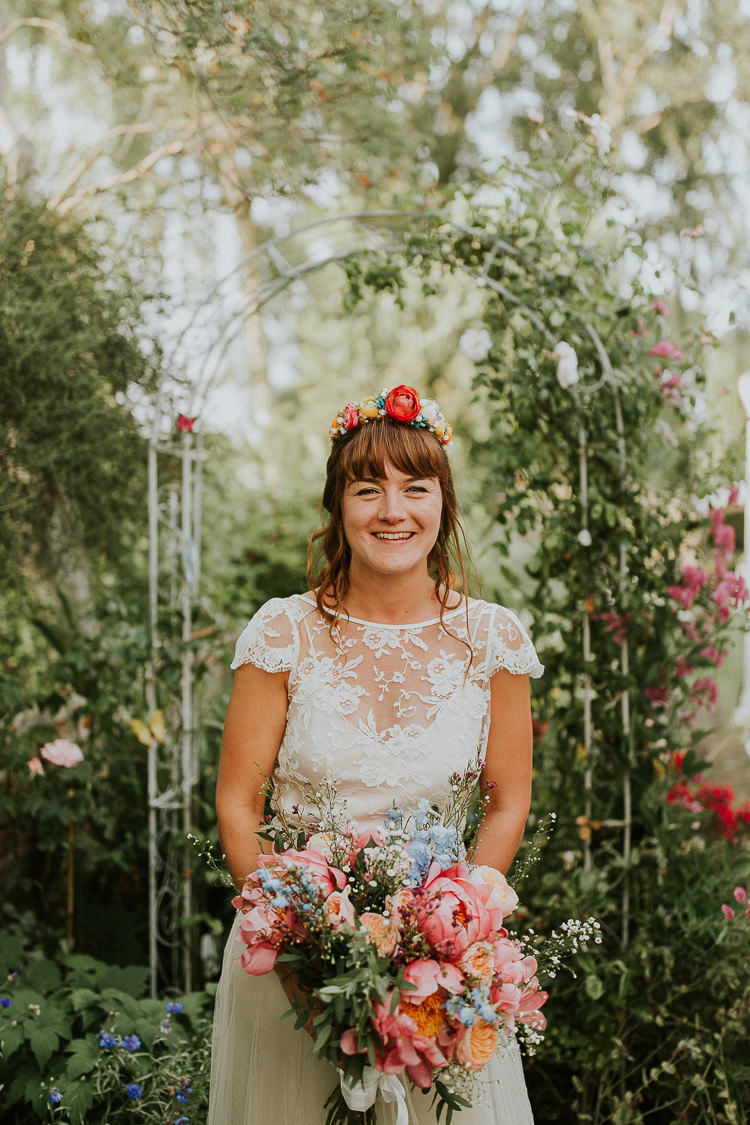Flowers Bouquet Bride Bridal Peony Pretty Bright Colourful DIY Back Garden Wedding http://jonnymp.com/