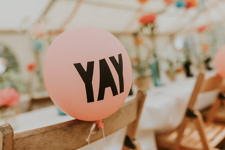 YAY Balloon Chair Back Decor Bright Colourful DIY Back Garden Wedding http://jonnymp.com/