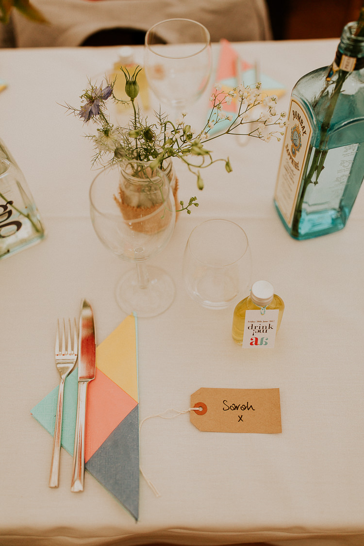 Luggage Tag Place Name Bright Colourful DIY Back Garden Wedding http://jonnymp.com/