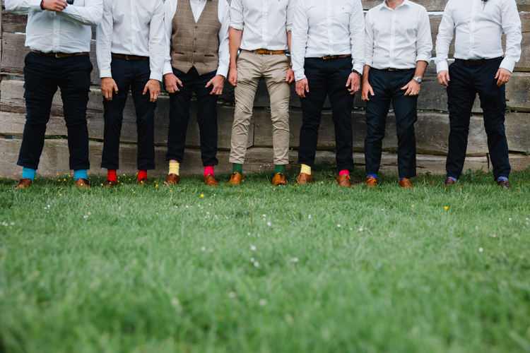 Groom Groomsmen Colourful Socks Chinos Relaxed Fun Beach DIY Wedding http://www.michellehuggleston.com/