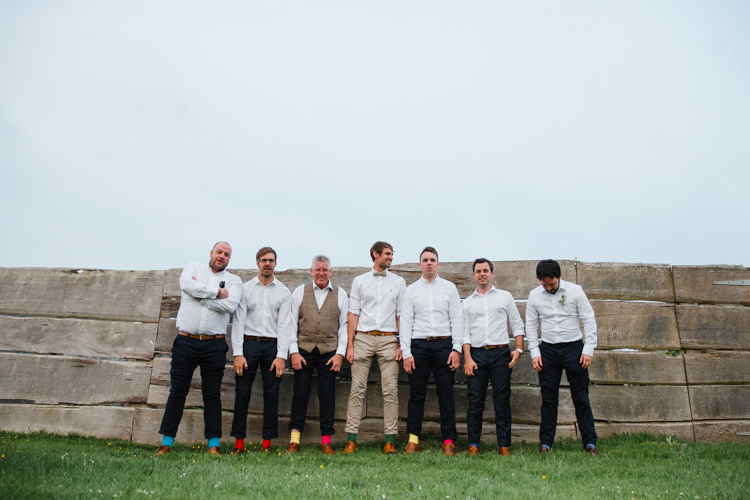 Groom Groomsmen Colourful Socks Style Waistcoat Relaxed Fun Beach DIY Wedding http://www.michellehuggleston.com/