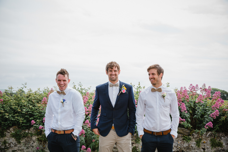 Groom Groomsmen Chinos Bow Tie Relaxed Fun Beach DIY Wedding http://www.michellehuggleston.com/