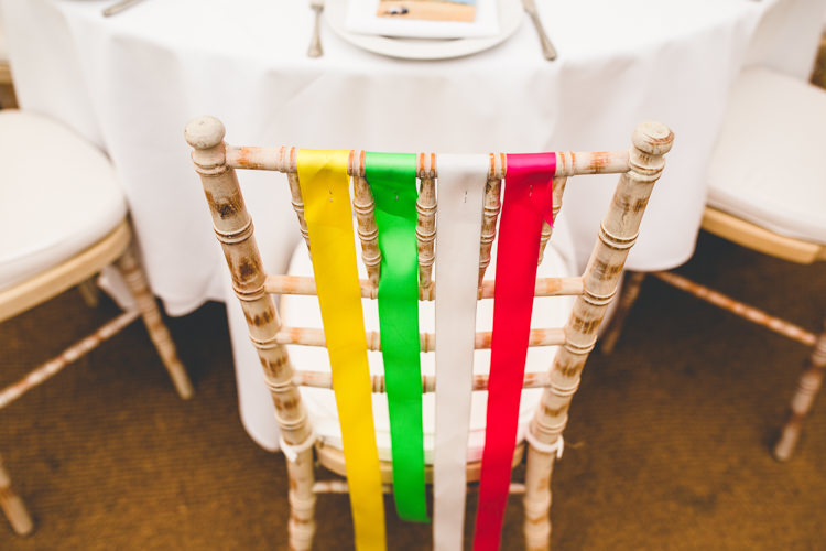 Ribbons Decor Marquee Chairs Chandeliers Rainbow Farm Creative Wedding http://www.livvy-hukins.co.uk/