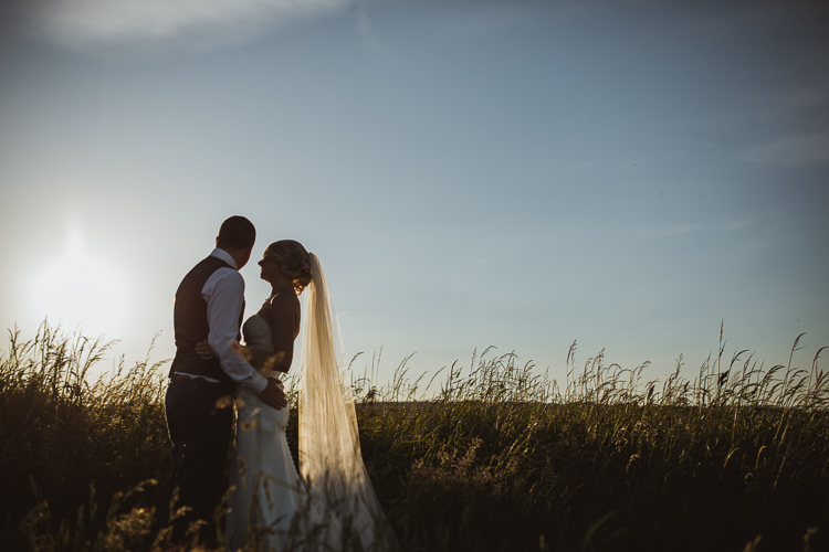 Bride Bridal Sweetheart Neckline Gown Dress Tweed Three Piece Waistcoat Groom Navy Veil Rural Clifftop Tipi Wedding https://www.njphotographic.co.uk/
