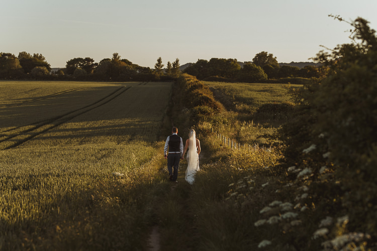 Bride Bridal Sweetheart Neckline Gown Dress Tweed Three Piece Waistcoat Groom Navy Veil Rural Clifftop Tipi Wedding https://www.njphotographic.co.uk/
