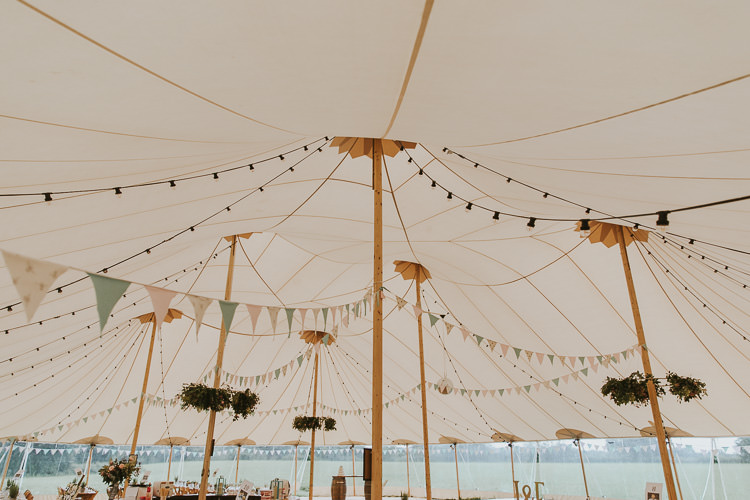 Bunting Festoon Lights Sperry Tent Marquee Farm Wedding http://www.paulunderhill.com/