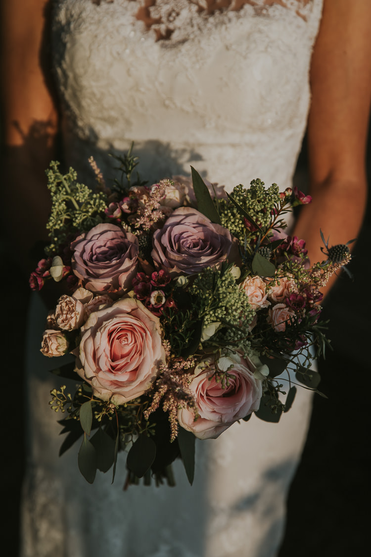 Pink Lilac Rose Bouquet Bride Bridal Flowers Sperry Tent Marquee Farm Wedding http://www.paulunderhill.com/