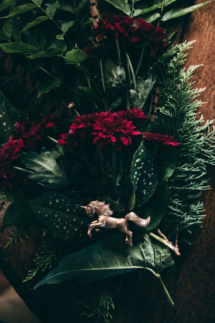Foliage Unicorn Runner Opulent Eccentric Berry Gold Wedding https://mattaustinimages.co.uk/