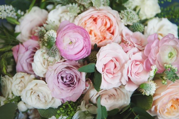 Pink Blush Pastel Peach Flowers Floral Elegant DIY Country Manor Wedding http://www.bengoode.com/