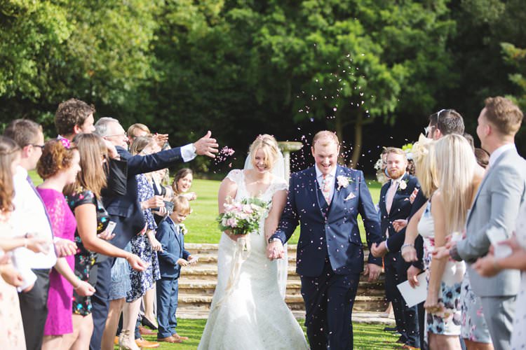 Bridal Bride Dress Gown Veil V Neck Lace Reiss Groom Confetti Elegant DIY Country Manor Wedding http://www.bengoode.com/
