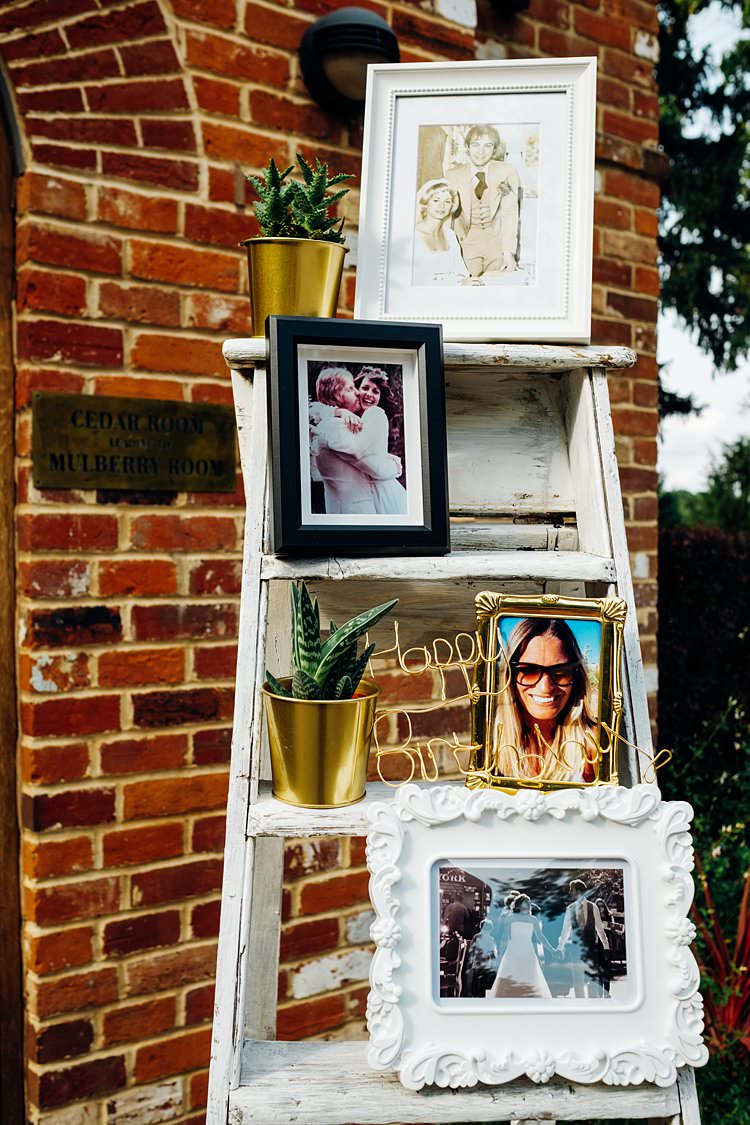 Ladder Family Photographs Decoration Stylish Country House Rave Wedding http://www.mariannechua.com/