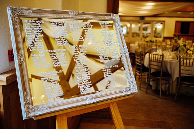 Frame Mirror Seating Plan Table Chart Stylish Country House Rave Wedding http://www.mariannechua.com/