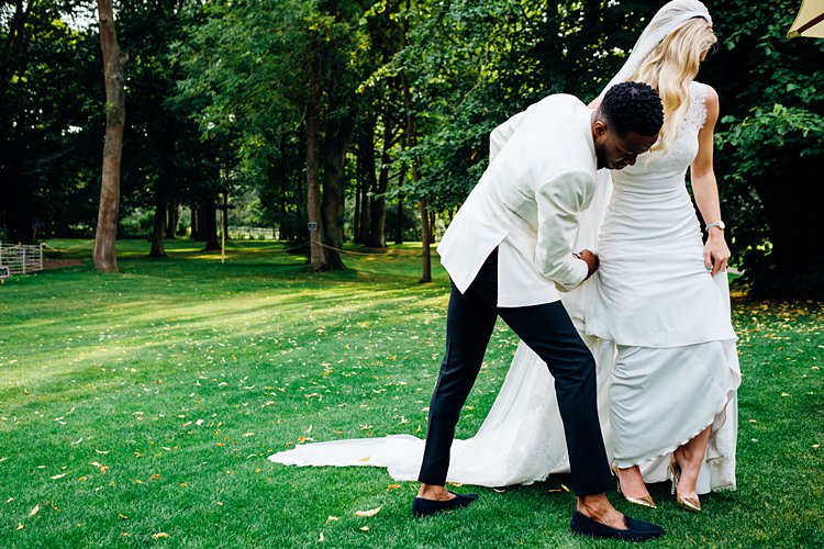 Groom Cream Double Breasted Jacket Loafers Bow Tie Chinos Stylish Country House Rave Wedding http://www.mariannechua.com/