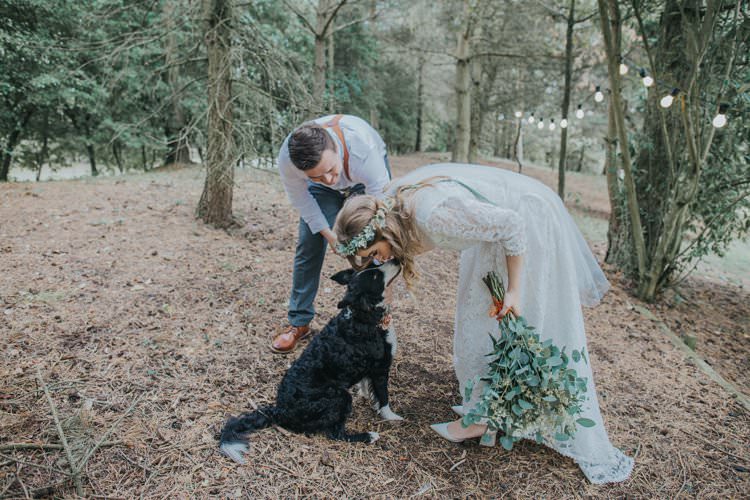 Dog Pet Whimsical Green Copper Rustic DIY Wedding http://www.brookrosephotography.co.uk/
