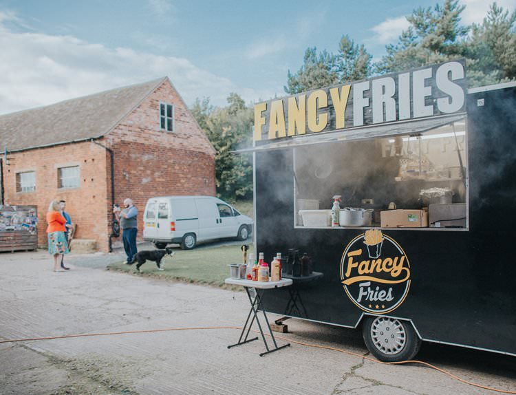 Fries Chips Food Truck Whimsical Green Copper Rustic DIY Wedding http://www.brookrosephotography.co.uk/