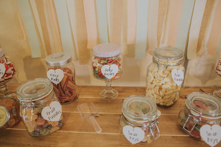 Sweets Sweetie Jars Whimsical Green Copper Rustic DIY Wedding http://www.brookrosephotography.co.uk/