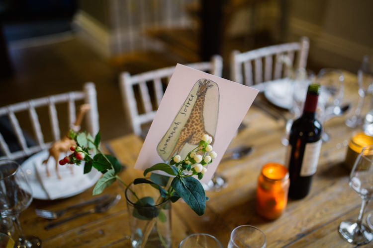 Table Centre Animals Place Setting Playful Metallic Zoo Winter Wedding https://www.jennbrookesphotographer.com/