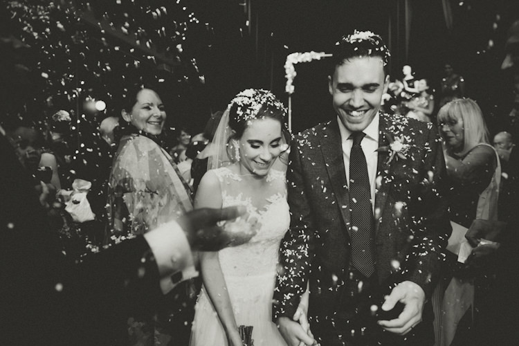 Botanical Gold Sequin Music Hall Wedding http://sashaweddings.co.uk/