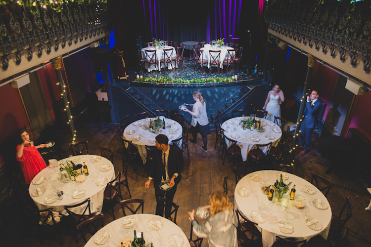 Hoxton Hall London Botanical Gold Sequin Music Hall Wedding http://sashaweddings.co.uk/