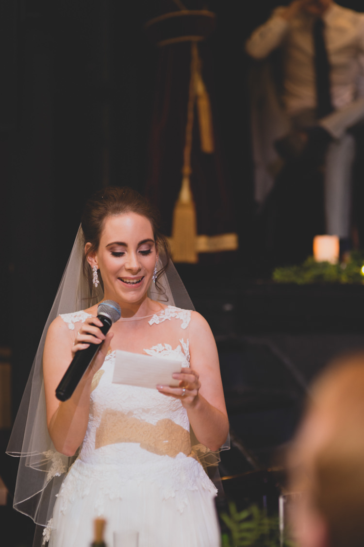 Botanical Gold Sequin Music Hall Wedding http://sashaweddings.co.uk/