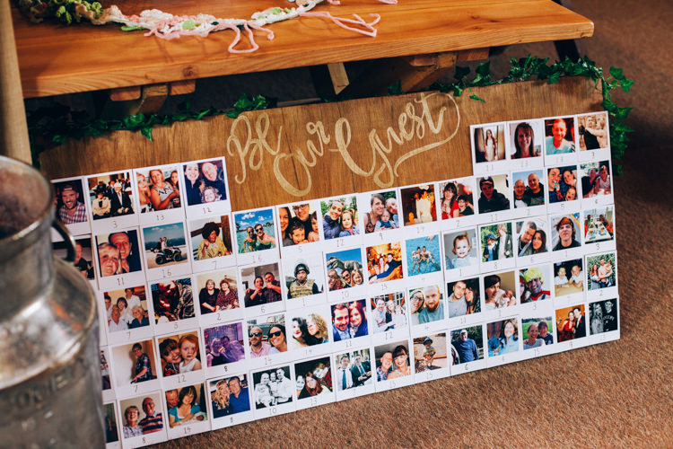 Be Our Guest Photo Table Plan Flowery Bohemian Secret Garden Wedding https://caseyavenue.co.uk/