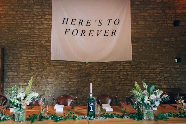 Banner Tapestry Sign Backdrop Top Table Decor Flowery Bohemian Secret Garden Wedding https://caseyavenue.co.uk/