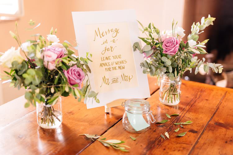 Italy Destination Wedding Simple Summer Spring Pink Roses Message in a Jar | Romantic Garden Elopement Tuscany http://purewedding.it/en