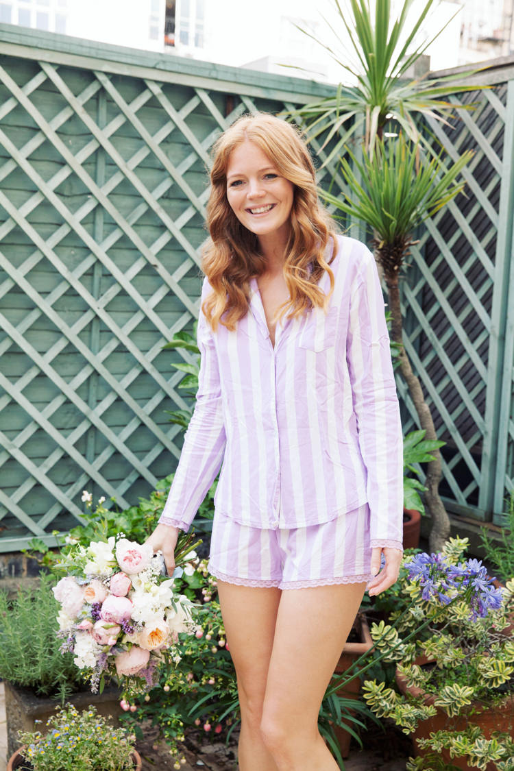 Bride Bridal PJS Pyjamas Relaxed Lavender Farm Marquee Wedding https://sashaleephotography.com/