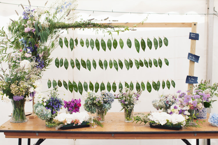 Leaf Seating Plan Table Chart Flowers Relaxed Lavender Farm Marquee Wedding https://sashaleephotography.com/