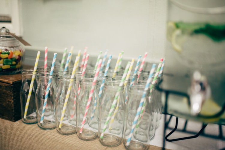 Milk Bottle Vintage Stripy Straws Pastel Old Fashioned Fete Cricket Pavilion Wedding https://www.naomijanephotography.com/