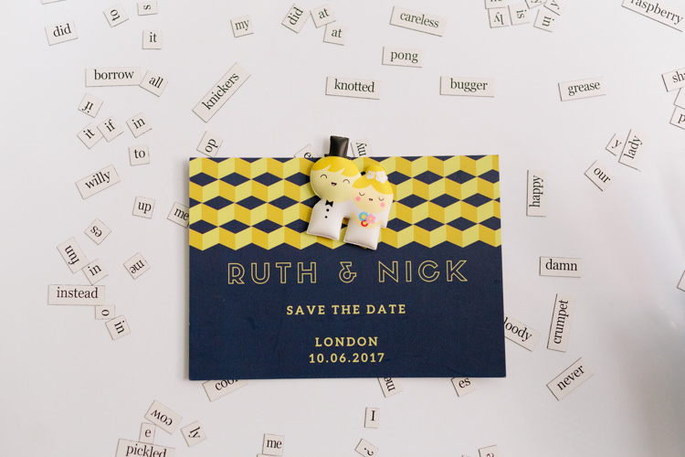 Save The Date Modern Simple Geometric Fun Magnetic Words Badge | Modern Tropical Gold Urban Wedding https://www.christinewehrmeier.com/