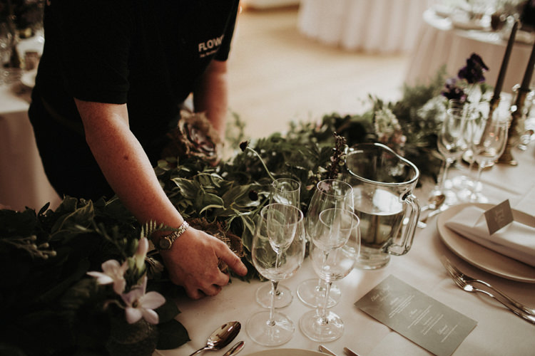 Table Garland Swag Foliage Silvery Grey Nature Wedding https://jonathanellisblog.com/