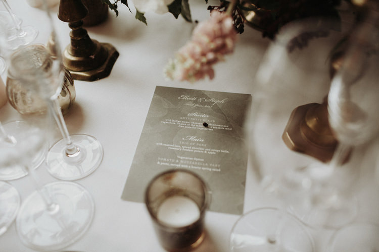 Stationery Menu Silvery Grey Nature Wedding https://jonathanellisblog.com/