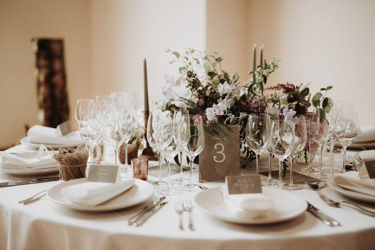 Flowers Centrepieces Decor Candles Table Silvery Grey Nature Wedding https://jonathanellisblog.com/