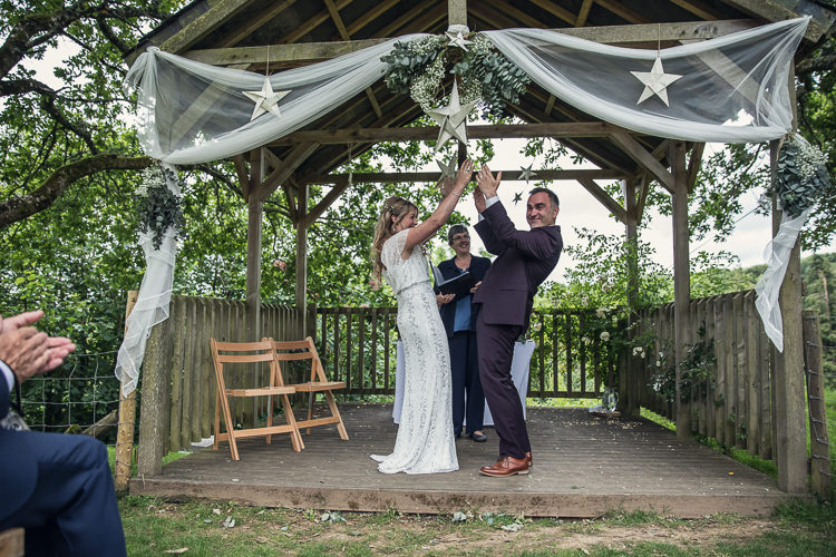 Stars Fabric Flowers Arch Arbour Ceremony Backdrop Heartfelt Celestial Handmade Wedding http://assassynation.co.uk/