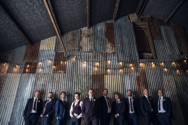 Groom Groomsmen Mismatched Suits Heartfelt Celestial Handmade Wedding http://assassynation.co.uk/