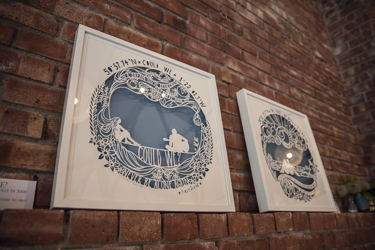Paper Cut Art Work Heartfelt Celestial Handmade Wedding http://assassynation.co.uk/