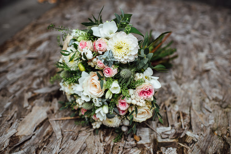 Bride Bridal Bouquet Rose Posy Chic Relaxed London Pub Wedding https://theshannons.photography/