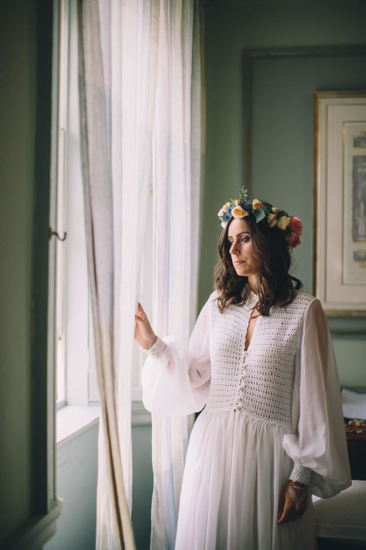 Vintage Dress Sleeves Bride Bridal Retro 70s Bohemian Summer Dream Wedding http://whitecatstudio.ie/