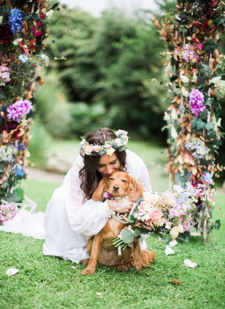 Dog Pet Pooch Retro 70s Bohemian Summer Dream Wedding http://whitecatstudio.ie/