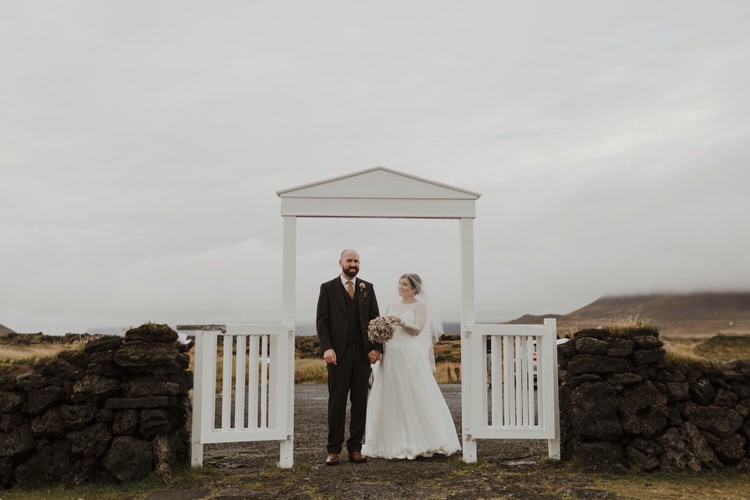 Bride Groom First Look Emotional Gypsophila Baby's Breath Bouquet Outdoor Destination Elopement | Intimate Adventurous Emotional Iceland Wedding http://www.thecurries.co/