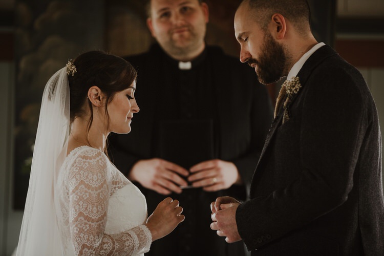 Bride Groom Church Aisle Ceremony Destination Elopement Nordic Scandinavian Ring Vows | Intimate Adventurous Emotional Iceland Wedding http://www.thecurries.co/